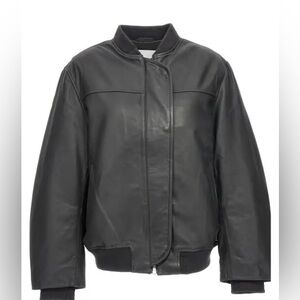 Remain Birger Christensen Leather Bomber Jacket